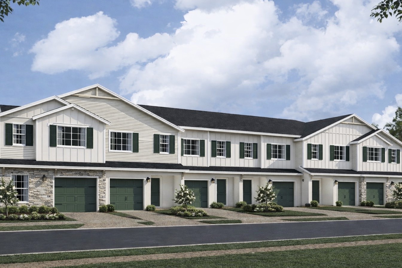 Veterans Landing at Pershing townhomes exterior